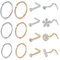 Zolure 18g Nasenring Fur Damen Herren Doppelt Nasenpiercing Chirurgenstahl Cz Nasenstecker L-Form Nostril Conch Knorpel Daith Piercing Schmuck