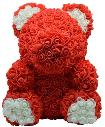 secretgifts Rosenbär personalisierte Geschenke für Frauen Rosen Bär 40 cm Rosen Teddybär