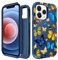 Pegmode for iPhone 11 Pro Max Case - Heavy Duty Protective Designer Blue Butterflies Cute Cartoon Hard Shockproof Bumper Phone Cases for 11 Pro Max for Girly Women Men Girls Boys Teens