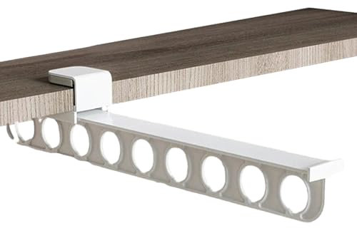 Goowafur Barre Penderie Extensible sans Perçage Tringle Penderie Escamotable Tringle Placard Penderie Coulissante Porte Cintre Coulissant Rangement Armoire 38cm