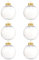 ZAYIUKI Leere runde Weihnachtskugel,Packung mit 6 Stück,runde Weihnachtskugel,Dekor,abnehmbare Kappe,Anhänger,leerer Baumschmuck,Anhänger,befüllbare Heimdekoration