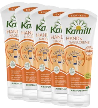 5er Pack Kamill Hand- & Nagelcreme EXPRESS (5 x 100ml) - pflegt & schützt die Hände vor schädlichem Blaulicht mit Anti Blue Light Filter, ohne Mikroplastik & tierische Inhaltsstoffe