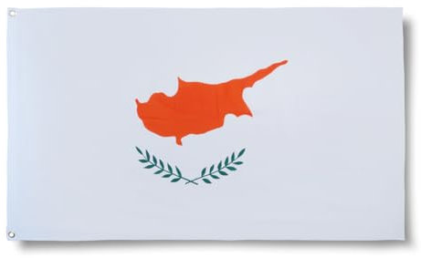 Sonia Originelli premium Fahne für jede Gelegenheit - hissfertig & wetterfest -Größe: ca. 90 x 150 cm, Farbe: Zypern, Cyprus