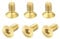 sourcing map Flat Head Socket Cap Screws, M2-0.4 x 4mm Brass Inner Hex Drive Fasteners Bolts 6Pcs