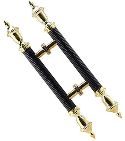 Porte coulissante de Douche, quincaillerie de poignée de Porte de beauté, poignée de Porte coulissante en Verre avec Accessoires (Noir 60 cm)