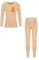 CHICTRY Completo Sportivo Bambina Tuta da Ginnastica Maglia Termica Fodera in Micro Pile Collant da Balletto Biancheria Intima Termica per Danza Classica B Nudo 11-12 Anni