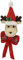 Türhänger Rentier mit Schleife und Mütze 42cm Adventsdekoration Dekofigur für Tür Wand Fenster Türschmuck Türdeko Weihnachtsdeko Tierfigur Rentier Türschild mit Elch Deko für Weihnachten, Elch