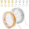 cxxtkcxxlc 2 Rotoli 5m Catenine per Collane, Catene in Acciaio Inossidabile DIY per Gioielli, Oro e Argento Filo per Collane con 40 Chiusure a Moschettone e 100 Anelli di Giunzione, 1,5mm