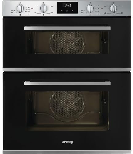 Smeg Cucina Built Under Double Oven - Black