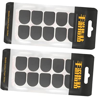 Homoyoyo 2 Beutel Carbonfaser Gaming Fingeraufkleber Rutschfest Atmungsaktiv Elastisch Daumenschutz Touchscreen Fingerschutz Für Mobiles Spiel