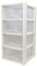 Neat. 4 Plastic Storage Drawers, Space-Saving Draws for Office & Home, Drawers Storage Unit - Durable Storage Draws - Storage Drawers Unit - H80cm x L39cm x W39cm -Cream