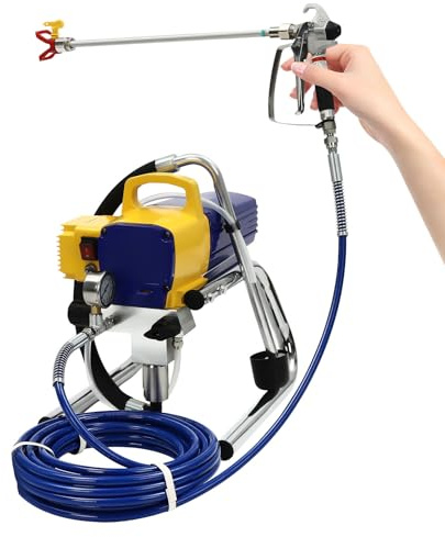 Sistema de pulverización de pintura Airless de 1800 W, 220 V, 1,8 L/min, pulverizador eléctrico de alta eficiencia, 3600 PSI con cable, para pintura interior y exterior, accesorios para vallas