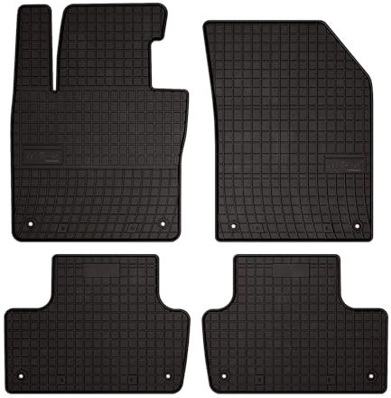 Wielganizator SolidPRO Gummimatten passend für Volvo XC60 II (2017-) | Qualität: Premium - Genaue Passform, rutschfest 4-teilig Fußmatten- Schwarz