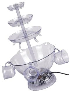 AMSLSIU Fontana per Bere Vino da Cocktail elettrica Facile da Pulire Ampia Applicazione Ornamento per Decorazioni per fontane per Feste a 3 Livelli mescolato