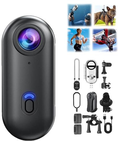 Snapcam Go - Compact 4k Hands-Free Pov Camera, 120° Ultra-Wide Snap Cam Camera-Lightweight Design,One Click, Capture Life,Hands-Free Anytime,Bring Endless Possibilities to Creation (Black - 1080P)