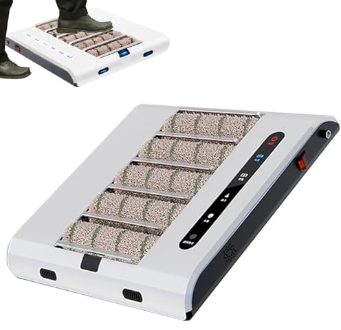 Fully Automatic Shoe Sole Cleaning Machine - 1000Pa Suction, 260RPM Quick Clean in 5 Seconds, Rechargeable Induction Polisher for Home, Office & Laboratory Floors