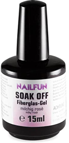 SOAK-OFF Fiberglas Gel milchig rose - 15ml - UV + LED