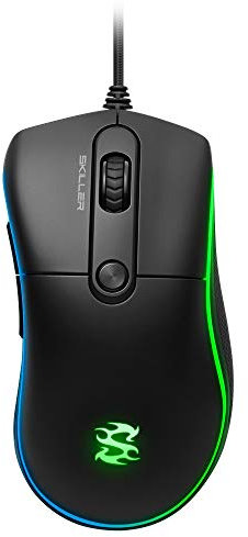 Sharkoon Skiller SGM2 RGB Gaming Maus, optisch 6400 DPI, Ergonomische Form Mehrfarbig