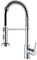 Kitchen Tap with Pull Down Lead-Free Spring Kitchen Sink Mixer tap Solid Brass Single Handle Single Hole 360° Swivel Sprayer Mixer Tap Cold and hot Fittings UK Standard Chrome