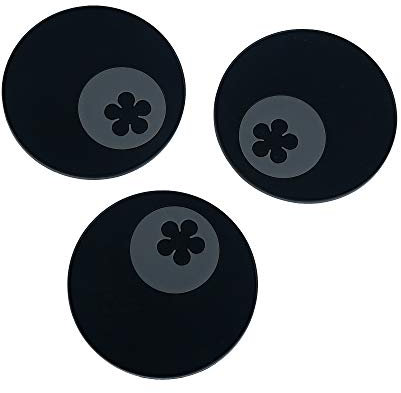 Kochblume Multi-Untersetzer 3er-Set, Glasuntersetzer, Löffelablage, Topfuntersetzer, Handy Ablage, Flaschenuntersetzer, Silikon Pad, rutschfest, spülmaschinenfest | in der bunten Box (anthrazit)