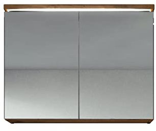 Spiegelschrank Paso 80cm Eiche - Schrank Spiegelschrank Spiegel Badezimmer Badmöbel Set Hängeschrank Badschrank