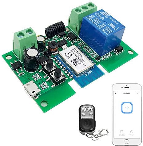 Newgoal WiFi micro-motion/modulo relè autobloccante Interruttore momentaneo WiFi con telecomando RF 433 MHz (APP Tuya SmartLife)