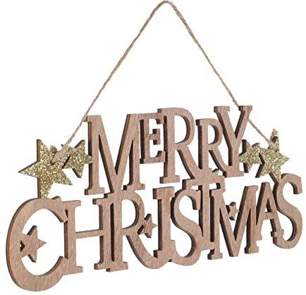 Weihnachten Türschild Merry Christmas Schild: Holz Buchstaben Hängeschild Willkommensschild Weihnachtsdeko Schriftzug Anhänger Baumschmuck Holzschild Türhänger Weihnachtsbaum Deko Wanddeko