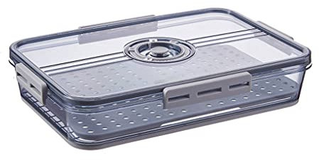 JMAHM Fridge Organizer Refrigerator Drawers Stackable Refrigerator Storage Box for kitchens、refrigerator、cabinets (32.5x22.5x6.3grau)