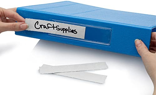 White 1.5-4 Inch Binder Spine Insert Cards, 5.25 x 1, Roll of 200