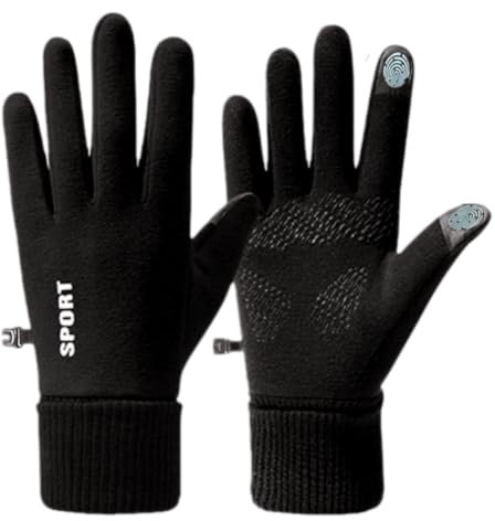LdawyDE Reithandschuhe Thermo Handschuhe Handy Touch Winterhandschuhe Thermohandschuhe Fahrradhandschuhe Laufhandschuhe Winterreithandschuhe Herren Damen Winter Warm Winddichte Handschuhe (B-1)