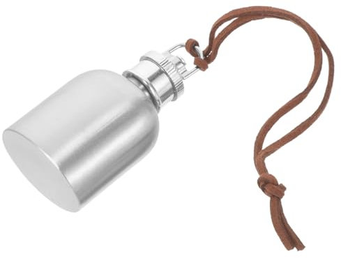 GRADENEVE Stainless Steel Oval Drinking Flask Portable Liquor Container for Men for Camping Hiking and Outdoor Activities Chic Design for Whiskey and Alcohol Storage