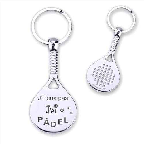 Raquette de Padel Porte-clés Je Ne Peux Pas, J'ai Padel