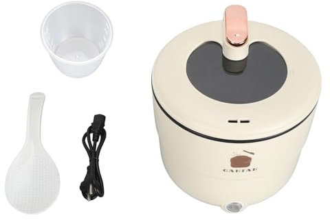 Cuiseur à Riz électrique Double Couche Anti-brûlure, capacité de 1,8 L, Multifonctionnel pour la Cuisson du Ragoût de Riz et la Cuisson à la Vapeur, Matériau en (Prise UE 100‑240