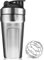 ROCKY&CHAO 900ML Protein Shaker Bottle with Mixing Ball, Stainless Steel Protein Shaker for Protein Shakes, Metal Protein Shaker BPA Free Shaker Cup, Leak-proof Metal Shaker with Carry-handle