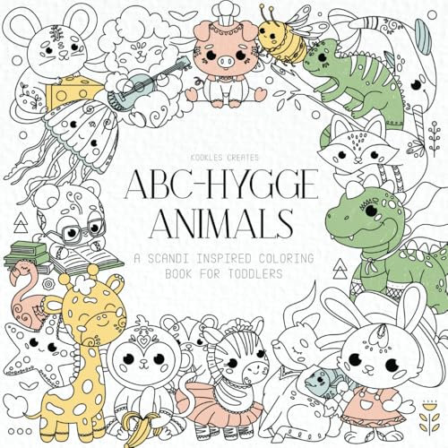 ABC-HYGGE ANIMALS: A Scandi inspired coloring book for toddlers