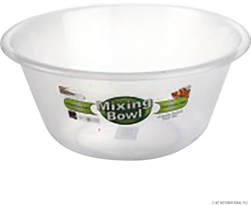 Set Of 4 Plastic Deep Mixing Bowls - 30Cm Transparent Ingrediants Bowl | Ideal For Kitchen, Catering, Resataraunts, Cooking | Tableware Bowl for Mixing, Whipping, Double Boiling & Marinating