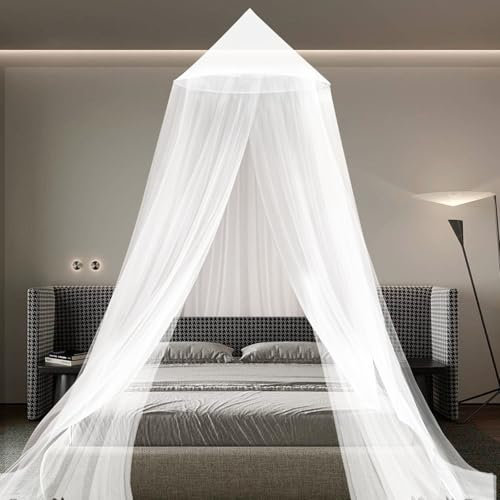 Zanzariera Letto Matrimoniale Zanzariera per letto Zanzariera Universale a Cupola Mosquito Net per Letto Singolo/Matrimoniale Baldacchino per Letto Viaggio e Casa Interno Esterno