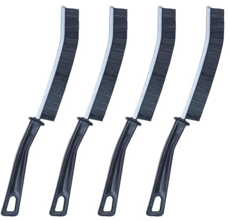 4pcs Crevice Cleaning Brush Uk, Crevice Brush for Cleaning, Magic Brush Cleaner, Hard Bristle Crevice Cleaning Brushes, Long Thin Cleaning Brushes for Small Spaces in Kitchen Bathroom Window