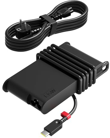 PowerPortnerLink Slim 135W USB C Ladegerät Kompatibel mit Lenovo ThinkPad Z16 T16 P16 P16s E16 Yoga Slim/Pro 7 9 ThinkBook 16 14p 14 15 IdeaPad Slim Pro 5 7 9 Laptop