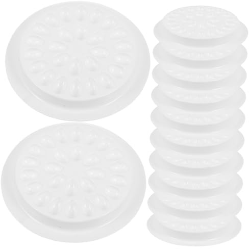 Tavolozza Porta Colla per Extension Ciglia, Pvc Bianco 100 Pezzi | Forma a Fiore, Supporto Stabile e Leggero, Uso in Salone per Artisti delle Ciglia in Mobilità