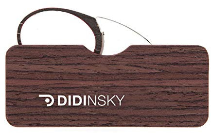 DIDINSKY Lesebrille für Damen und Herren Transparent. Kompakte leichte randlose brillen. Brillengestelle für damen und herren. Lesehilfe Retro. Holz +2.0 - ORSAY WOOD