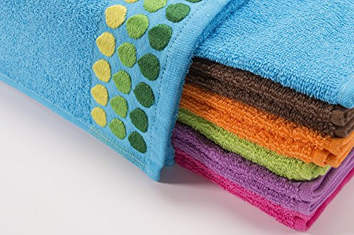 I LIKE Pack 12 uds Toalla 300 gsm Bolas REF-12860 50 x 90 Lavabo 100% ALGODÓN Color Surtido