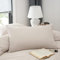 MOHAP Lot de 2-100% Coton Taies d'oreiller 50x70cm Beige avec la Fermeture Eclair Housse d'oreiller
