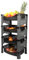Violet House 4 Tier Plastic Rattan Style Fruit Vegetable Kitchen Storage Rack Veg And General Use Standing Shelves. (Black)