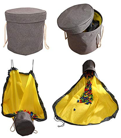 Toy Storage Basket Toy Organizer Bag And Play Mat Durable Floor Activity Organizer Mat Large Play Mat And Toy Storage Organizer Baskets, Outdoor Toy Quick Storage Bag