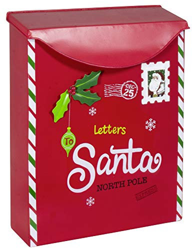 Christmas Paradise Weihnachtlicher Deko Briefkasten Metall Mailbox Dekoration 31cm Rot