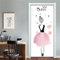 Fantxzcy Türaufkleber Türtapete Selbstklebend Türposter Kinderzimmer Fototapete Türfolie Poster Pink Ballett Mädchen 88X200Cm Pvc Türaufkleber 3D Zuhause Decoration Aufkleber