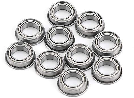 Regun 10 Stück MF106ZZ Edelstahl Flansch Kugellager, 6x10x3mm doppelt geschirmtes Flanschkugellager für DIY, Drehbänke, Motoren, 3D Drucker, mechanische Geräte