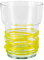 botle Orchideentopf Glas Übertopf Blumentopf Pflazgefäß D 13 cm H 16,5cm gelb