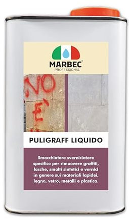 MARBEC PULIGRAFF LIQUIDO 1LT Smacchiatore per la rimozione dei graffiti da facciate e rivestimenti